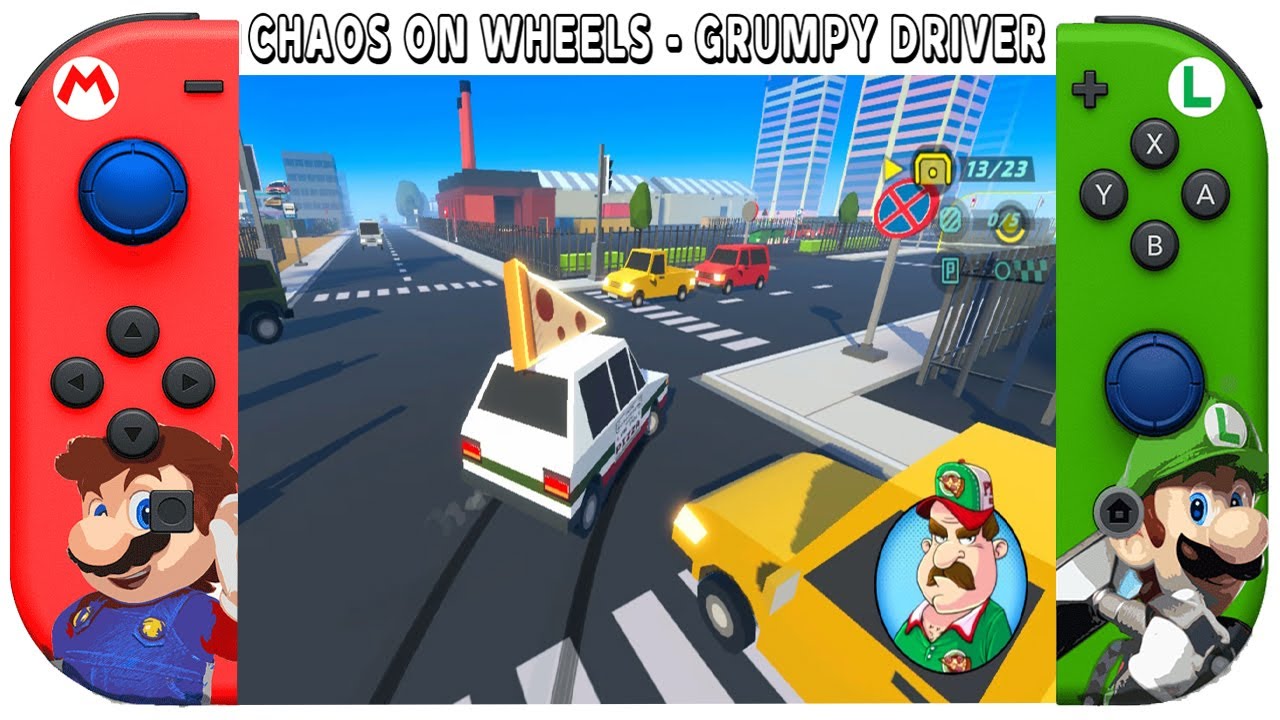 Chaos on Wheels - Grumpy Driver Gameplay Nintendo Switch 4K