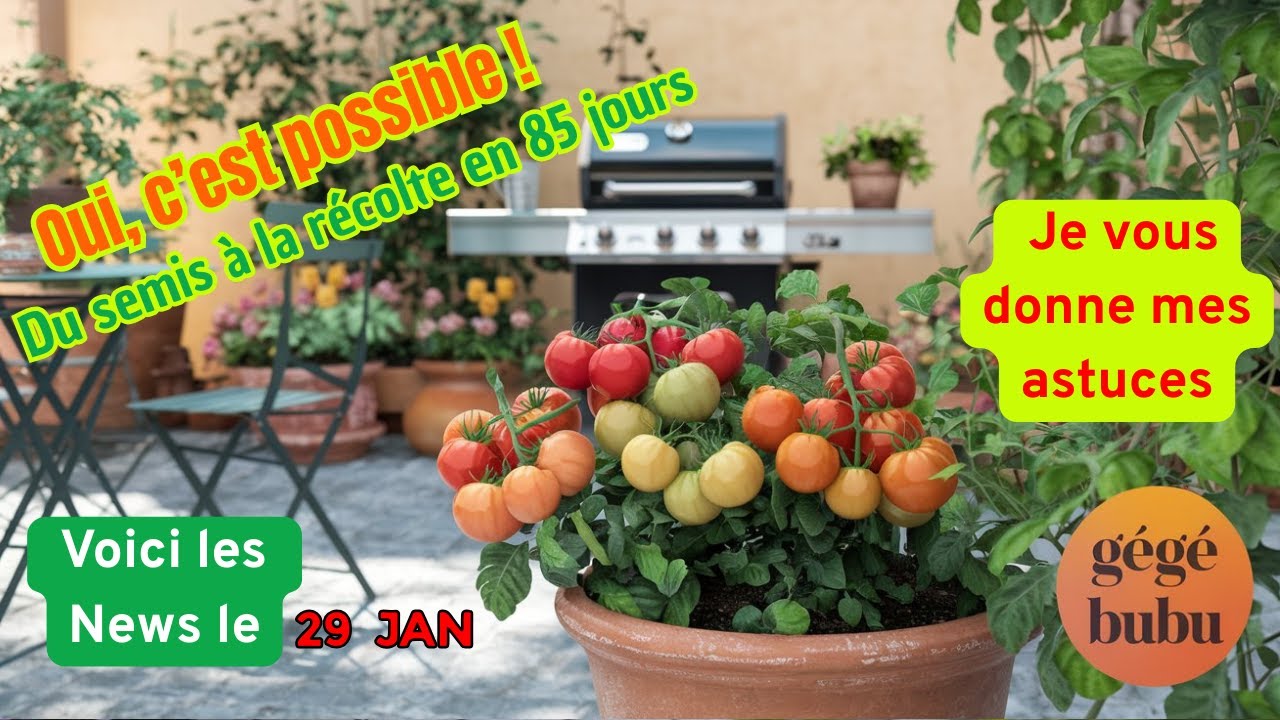 Tomates en pots sur balcon et terrasse | Récolte précoce dès le 1er mai 🍅 #jardin #semis #tomates