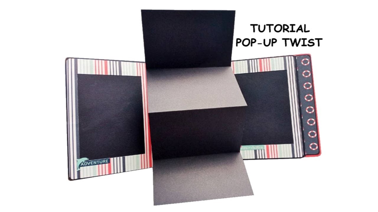 Scrapbook Photo Album / Tutorial pop-up page / Pop-up twist card