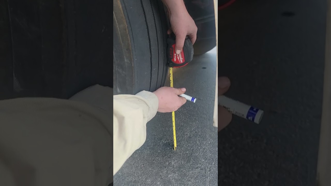 Measuring Your Toe Alignment #semitruck #truckdriver #trucking #steeringsystem
