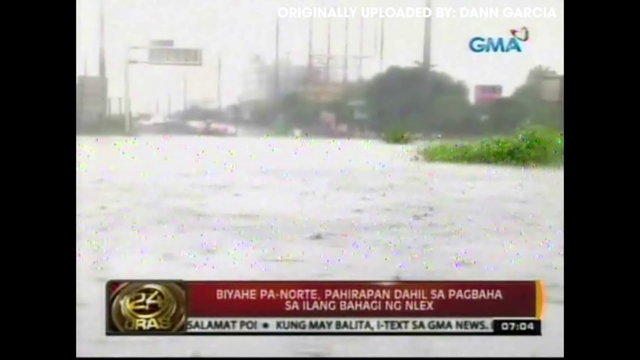 24 Oras - NLEX binaha dahil sa habagat (August 7, 2012)