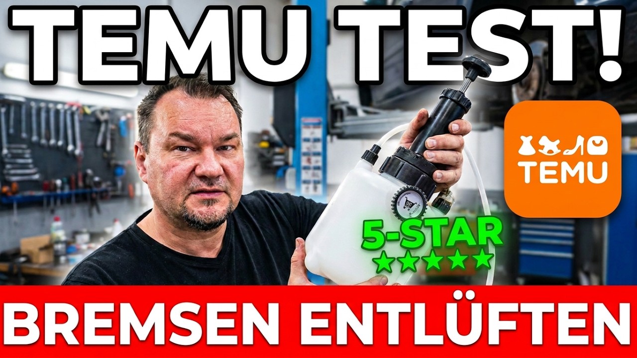 Bremsflüssigkeit wechseln mit Druckluft Entlüfter von Temu. Funktioniert das?