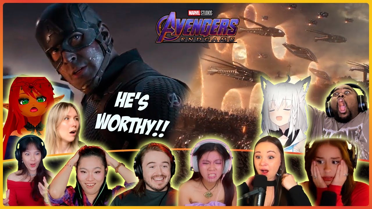 Cap Lifts the Hammer & Portals Scene Reaction Compilation | Avengers: Endgame (2019) |Cine Reactions