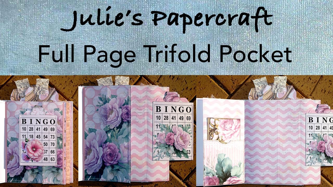 Красивый трехстраничный карманный буклет #juliespapercraft #junkjournalembellishment #junkjournal...