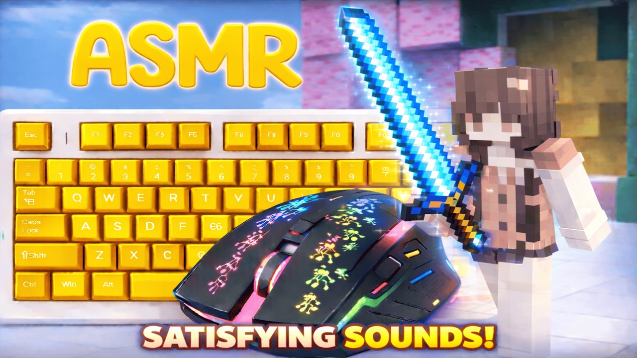 [240 FPS] Keyboard and Mouse Sounds ASMR || 1.21 Sword