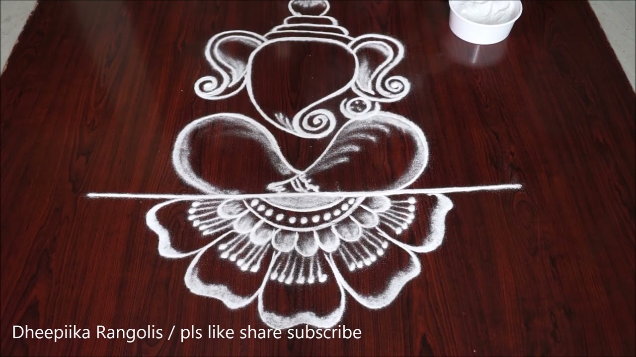 Vinayaka Chavithi Special Muggulu2025  | Ganesh Chaturdhi Rangoli | #vinayagar  chaturthi kolam
