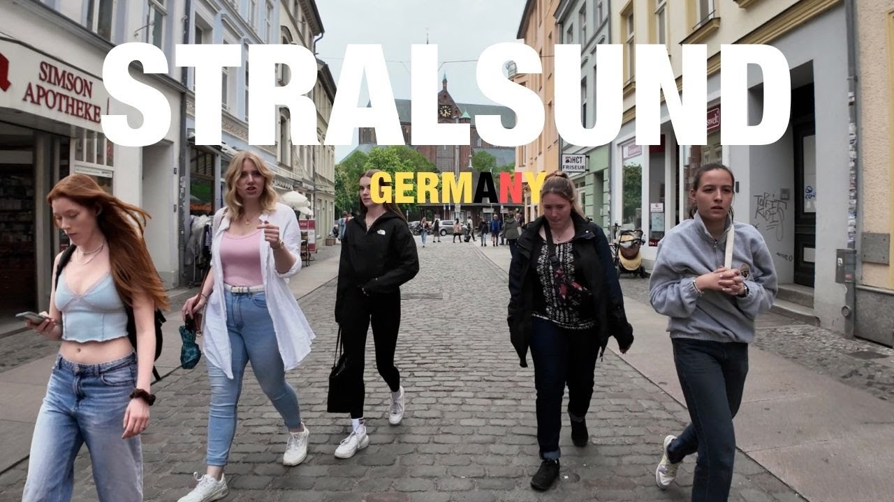 Stralsund, Germany 🇩🇪 Rundgang mit Untertiteln, WALKING TOUR, |4K 60fps|