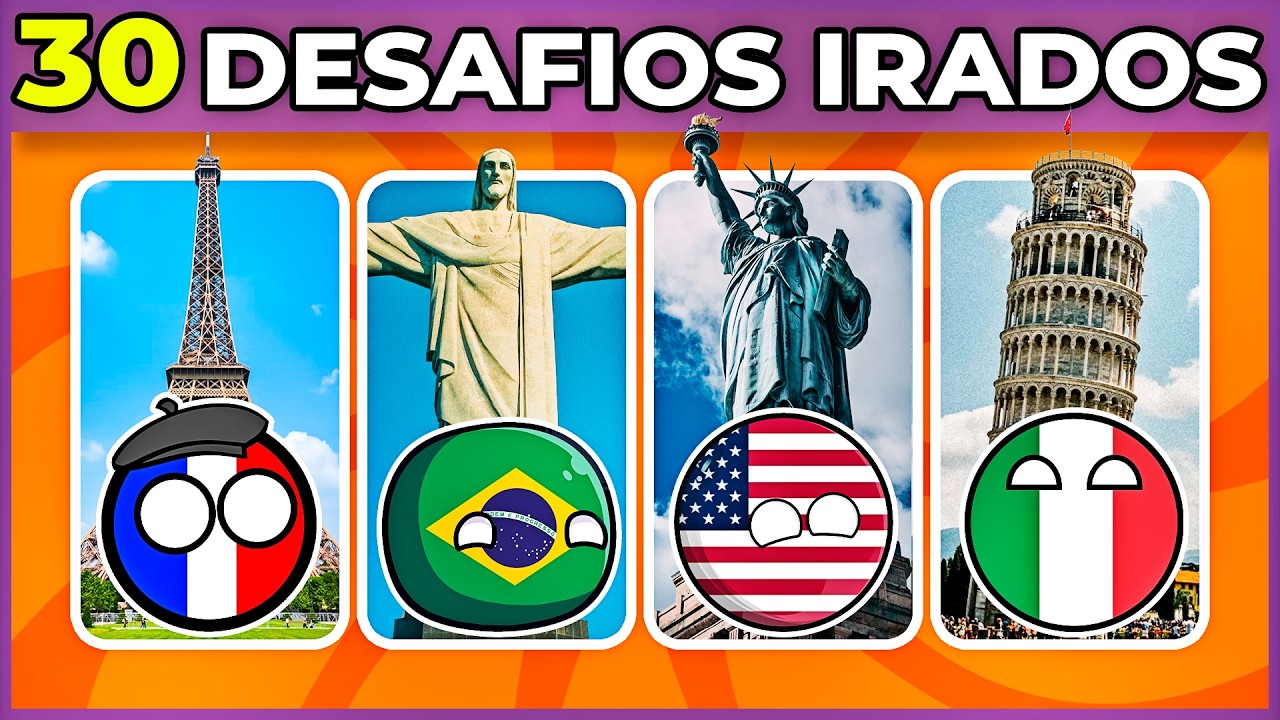 🌍 30 DESAFIOS DE COUNTRYBALLS 🔵🔴🟢 | teste seus conhecimentos sobre os países | #quiz #macaquiz