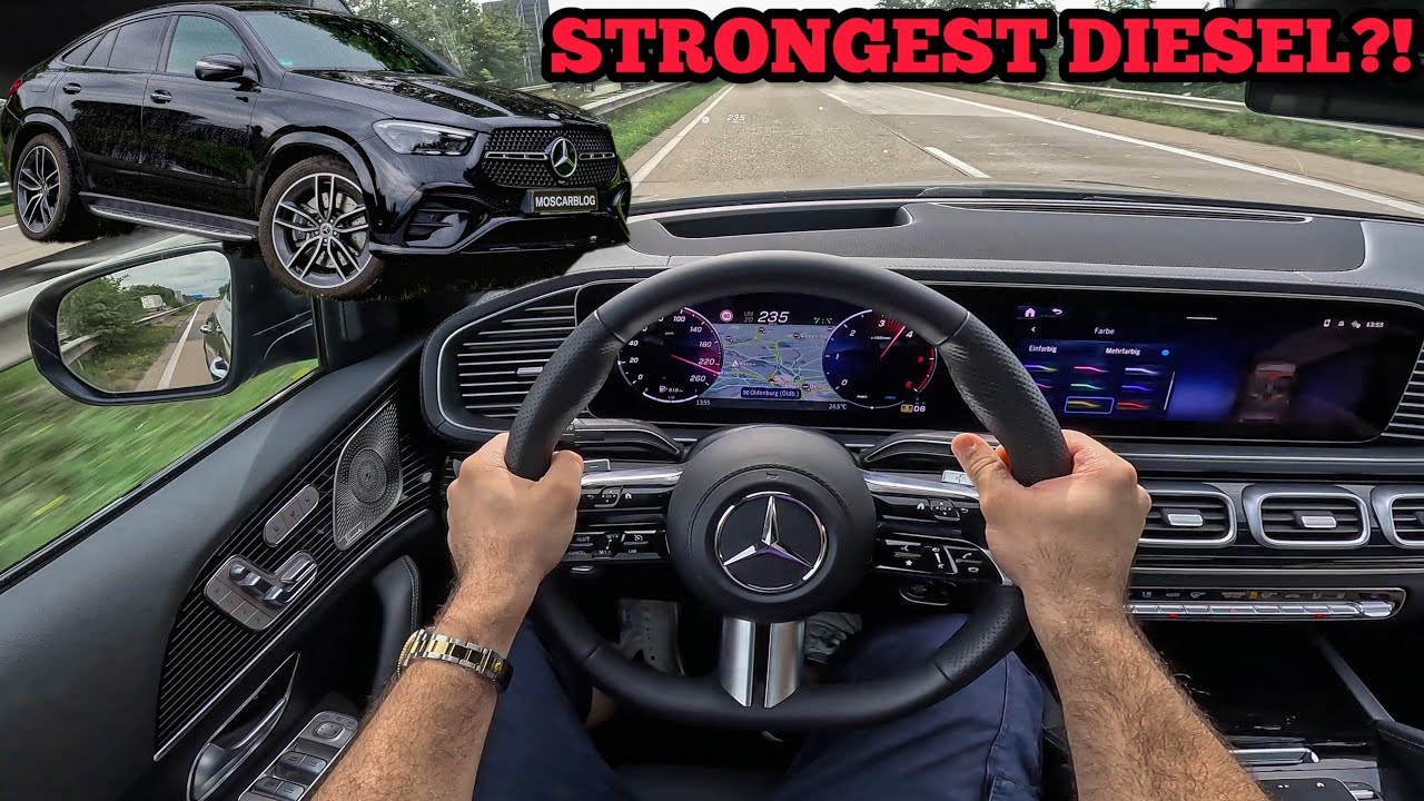 Mercedes-Benz GLE 450d Coupé 2024 года на автобане! Как обстоят дела с самым мощным дизелем?