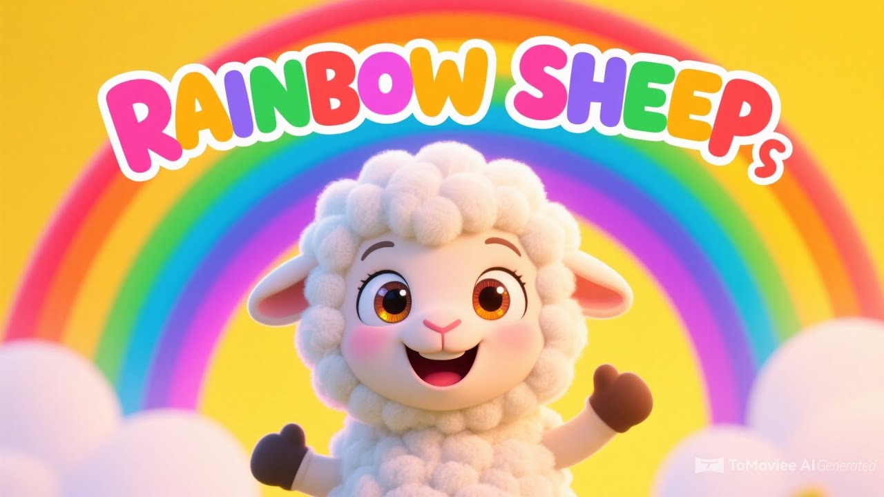 Baa Baa Rainbow Sheep 🌈 | Colors Song for Kids & Toddlers | Learn Colors Nursery Rhyme
