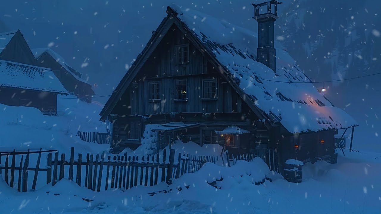 Heavy Blizzard & Wind Sounds for Sleeping, Reduce Stress | Snow Ambience | Winter Storm White Noise