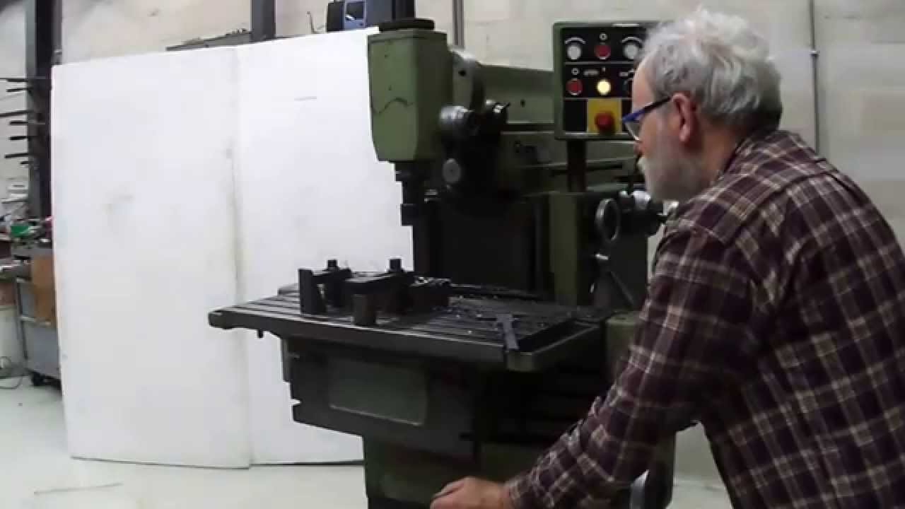 Demonstrating our milling machine  Tos FN 20