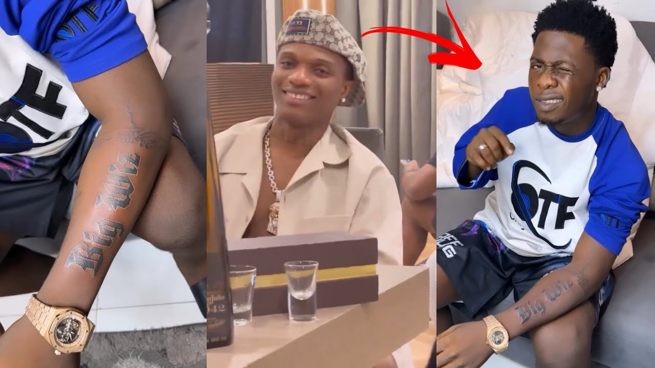 Wizkid React as his Biggest fan Money Gee Tattoo his Name after Wizkid Gifted him 20 Million