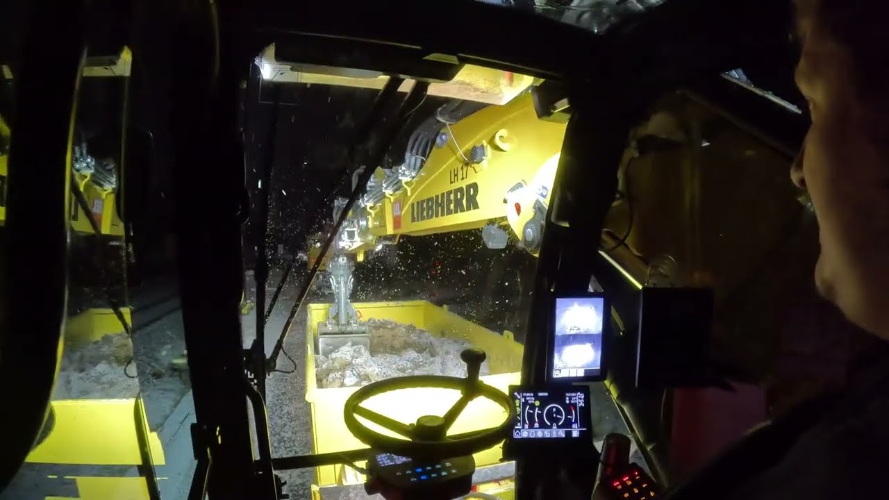 LIEBHERR A922 RAIL| ZWEIWEGEBAGGER | NACHTSCHICHT | BOHREN | LIKUFIX | MOBILBAGGERFAHRER | CAB VIEW