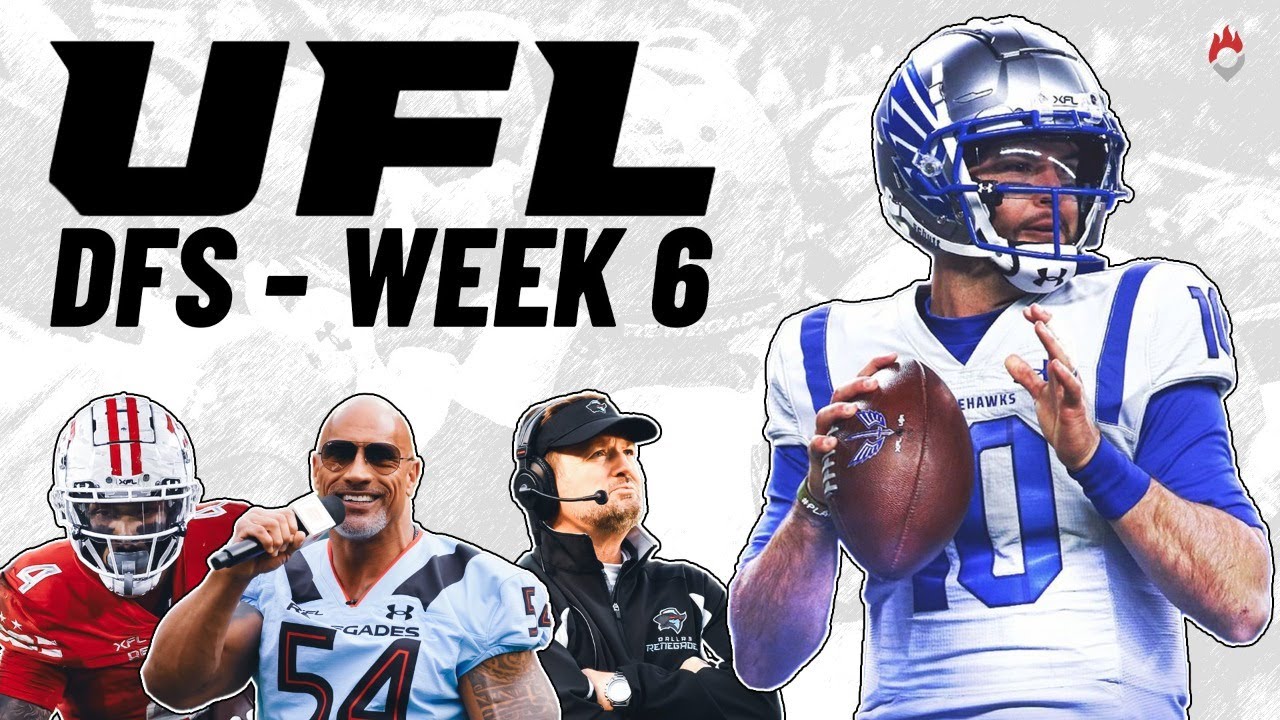 UFL Week 6 DraftKings DFS Strategy