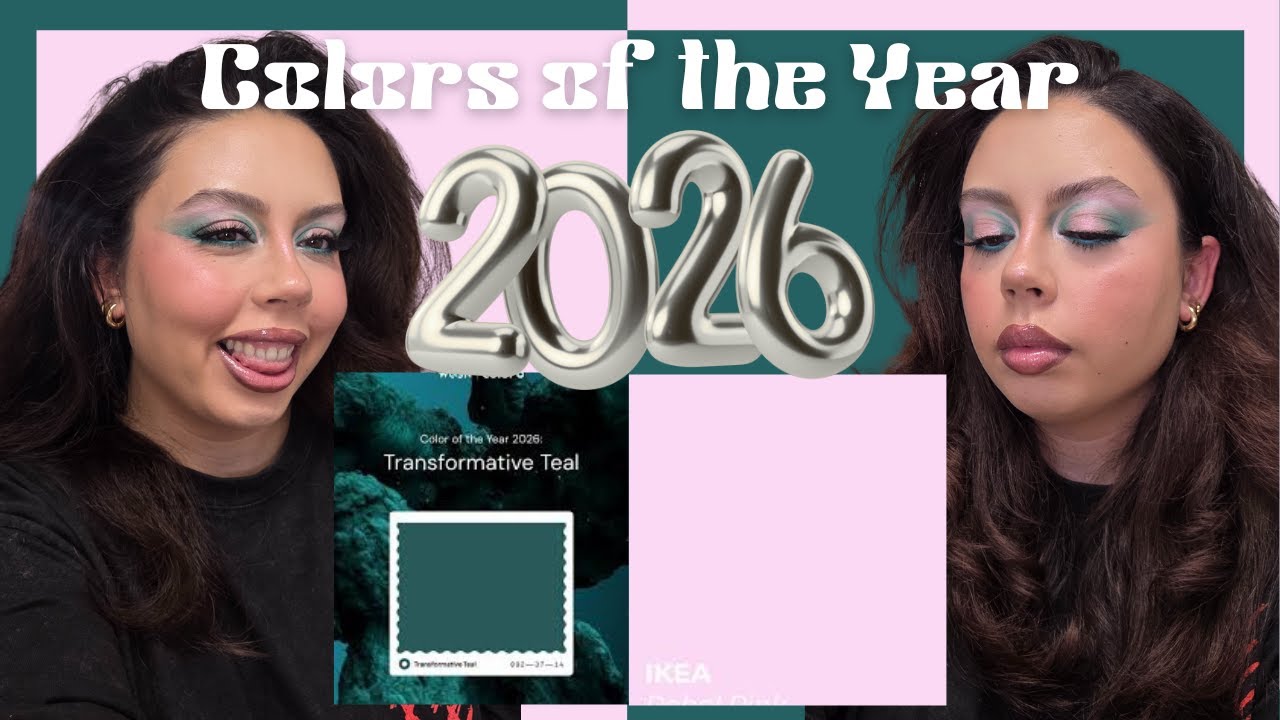 Let's Makeup the 2026 Colors of the Year Transformative Teal and Rebel Pink🩵🩷 | hannahrosefay