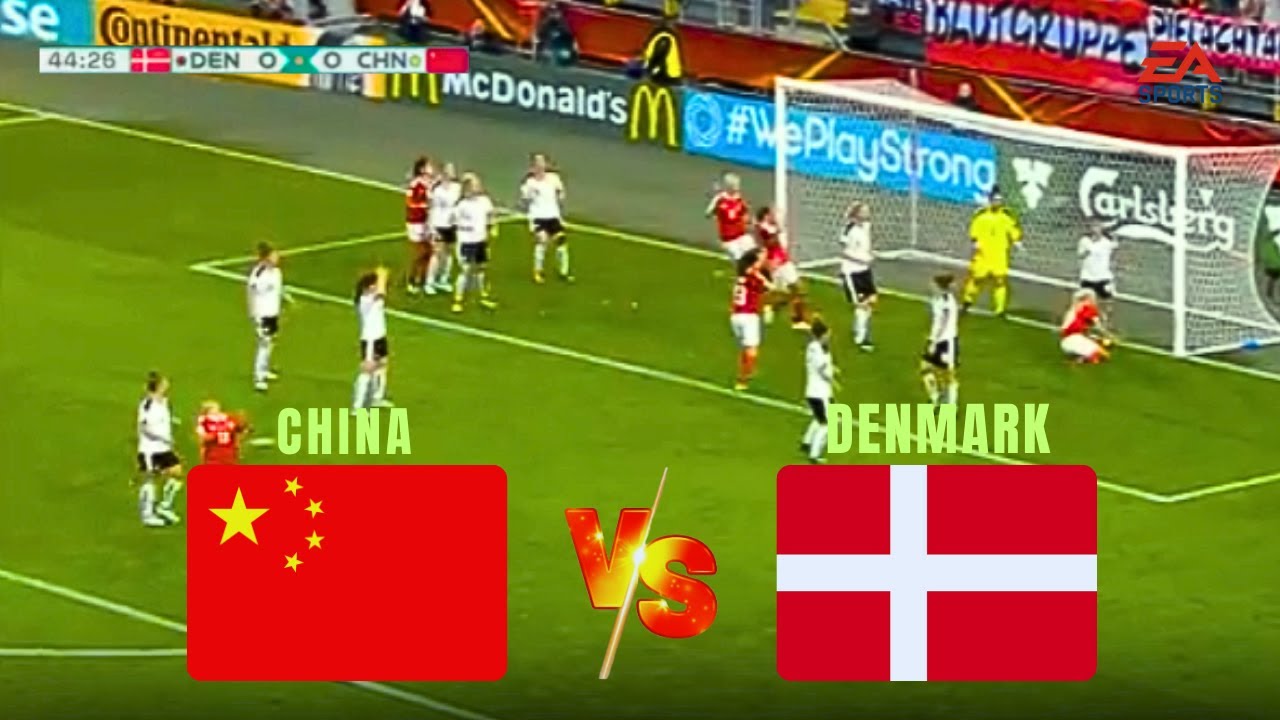 CHINA WNT vs DENMARK WNT | Women's International football Gameplay | FIFA23 Ultra Hd