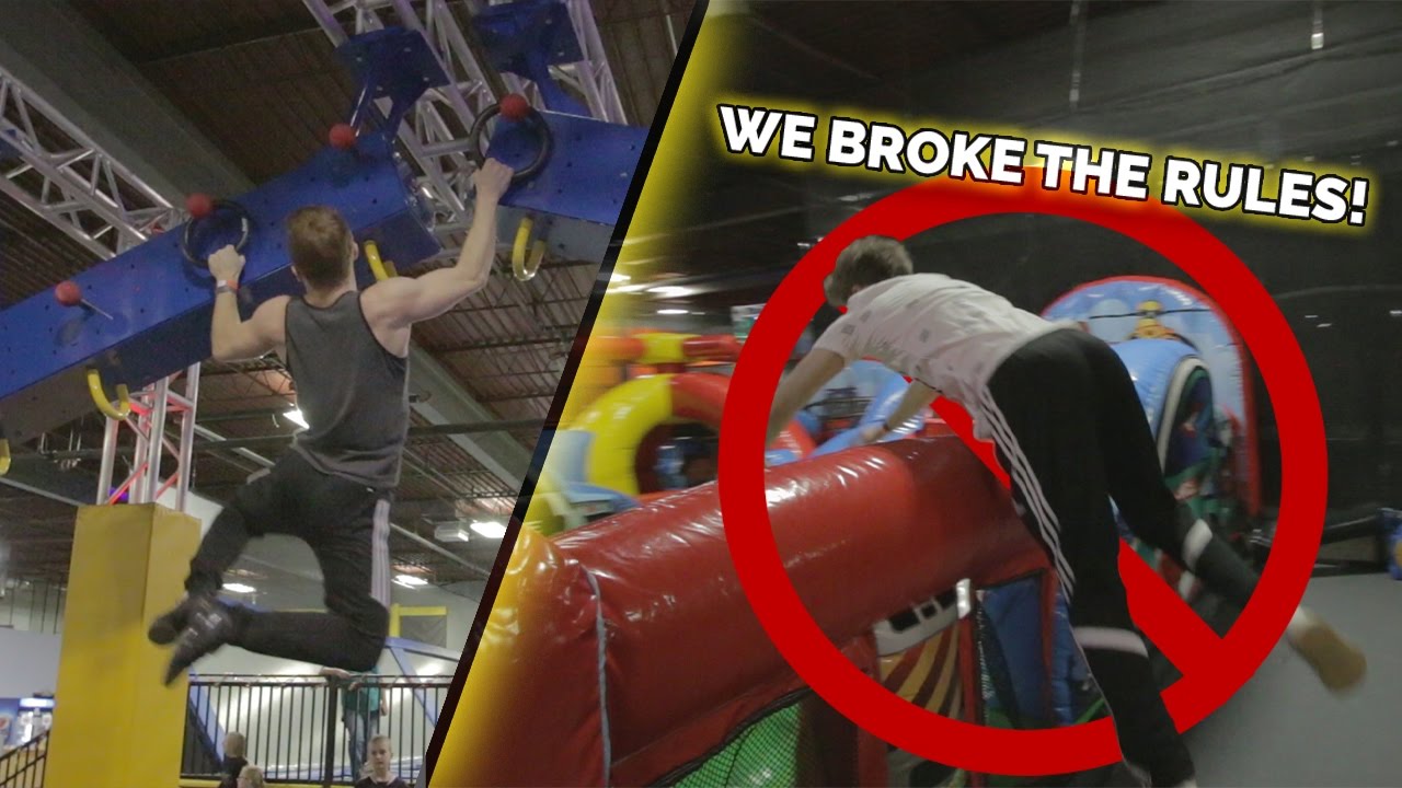 EXPLORING EXTREME NINJA WARRIOR TRAMPOLINE PARK!