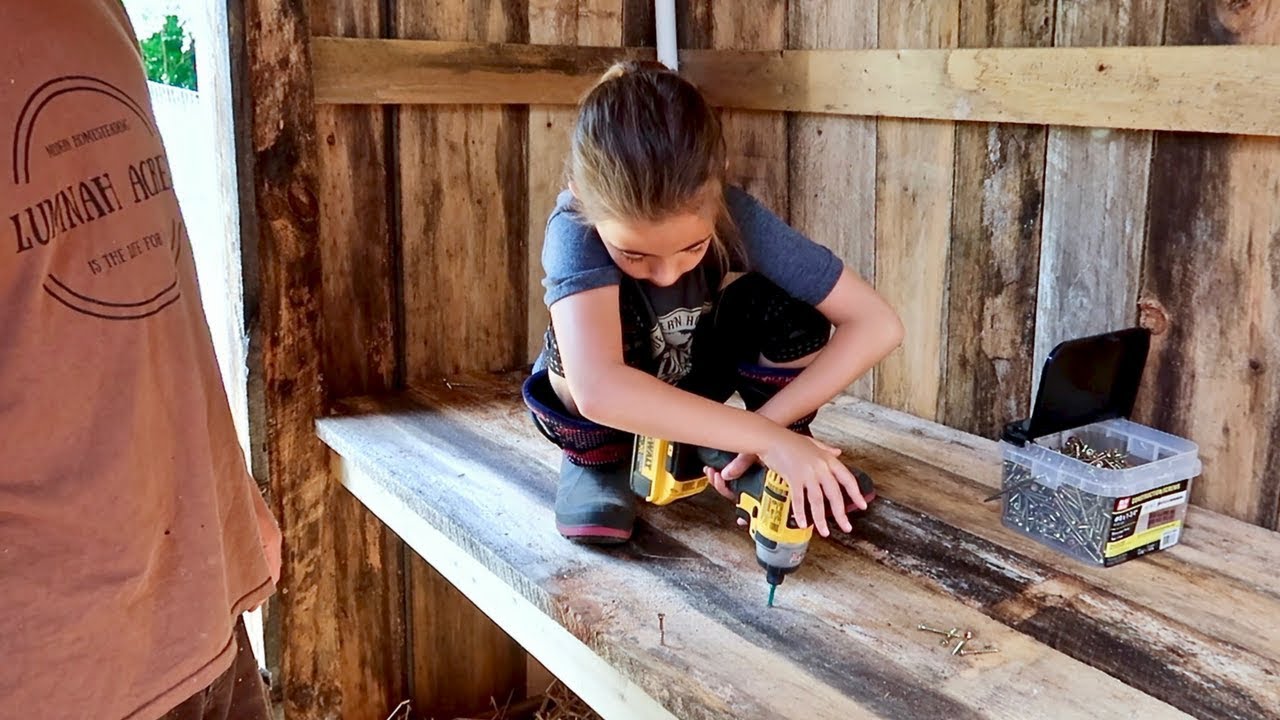 Olivia Thinks the Goats need a BunkBed