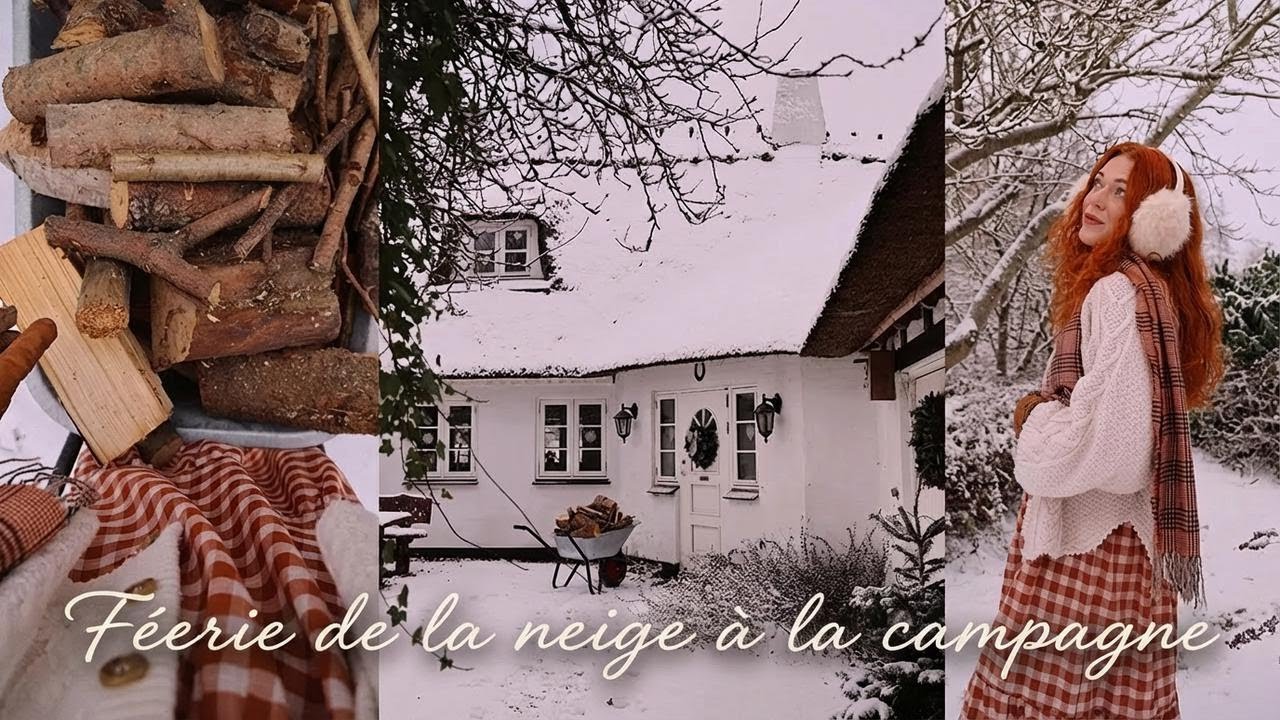 Magie des jours de neige dans notre chalet à la campagne