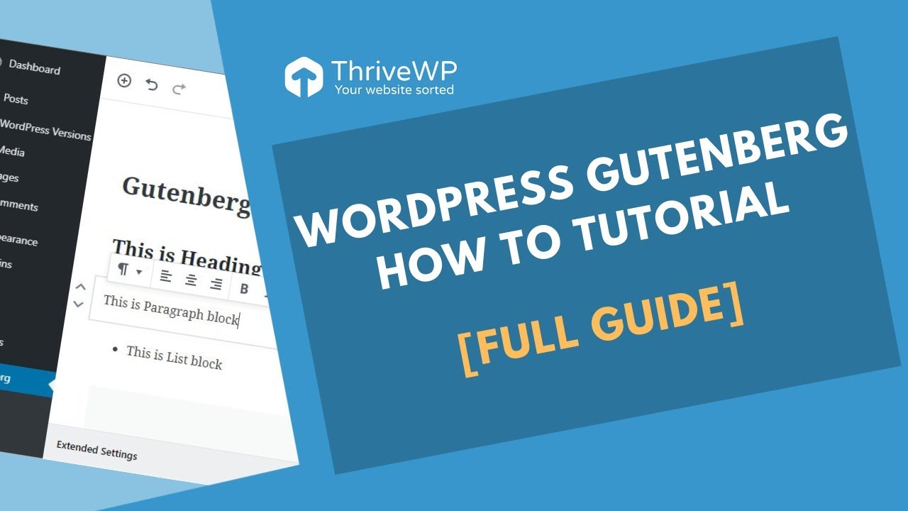 WordPress Gutenberg Tutorial - WordPress 5.0 Editor (How To) New WordPress editor explained