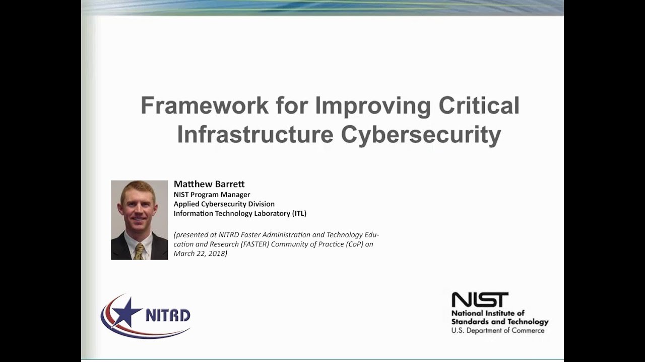 Framework for Improving Critical Infrastructure Cybersecurity