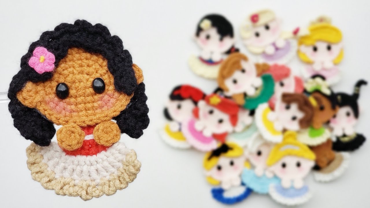 MOANA Crochet Hair Clip | Crochet Brooch | SpringDay DIY