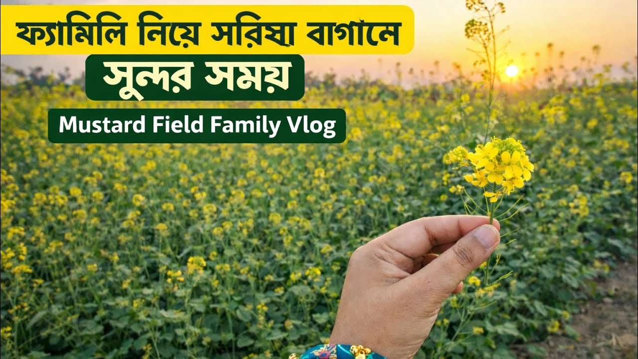 🌼 ফ্যামিলি নিয়ে সরিষা বাগানে ঘুরতে গেলাম | Mustard Field Family Vlog 🌿