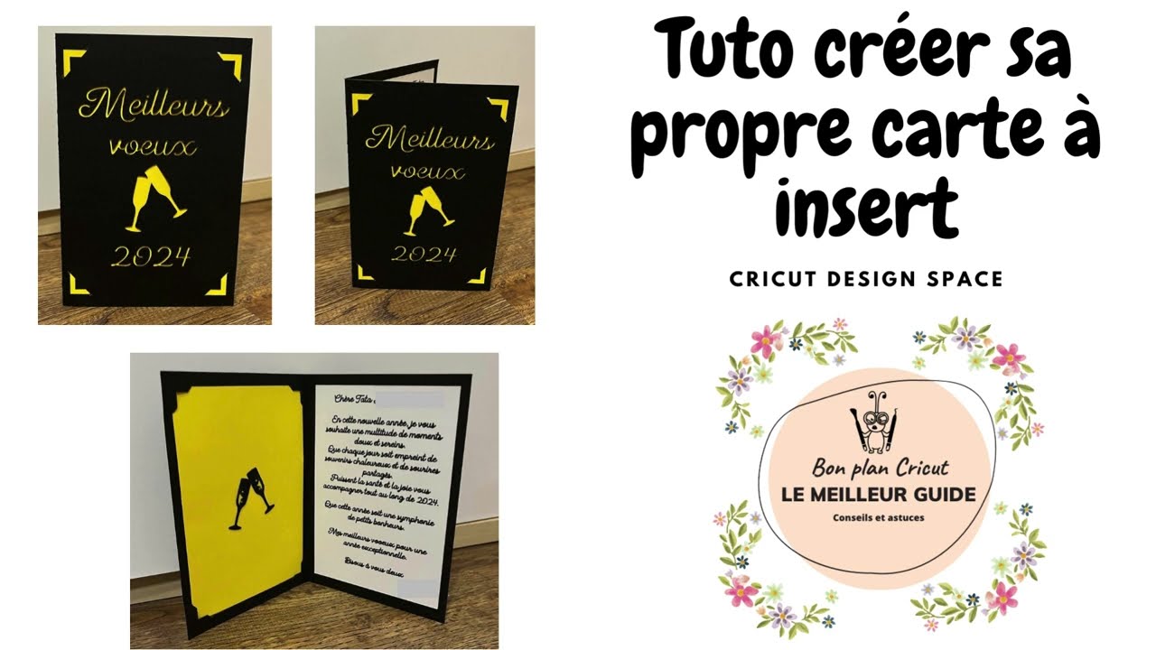 Tuto Cricut : Carte à Insert sans tapis de cartes - Carte de vœux