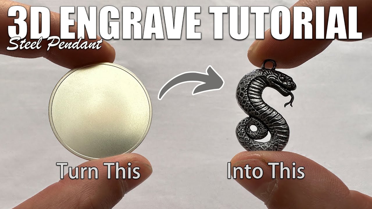 Deep Engrave A Snake Pendant - DIY Tutorial & Fiber Laser Settings