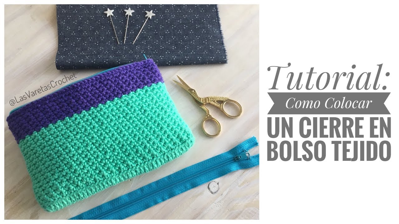Como Hacer un Forro y Colocar un Cierre en Bolso Tejido