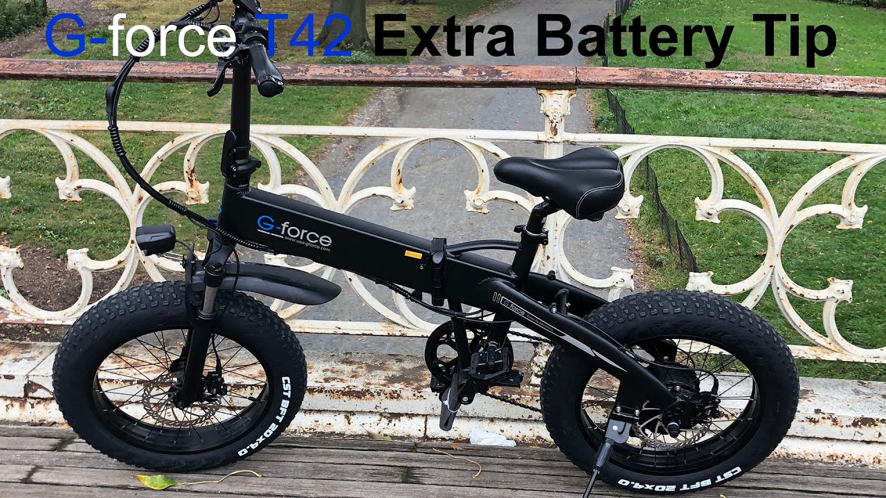 G-Force T42 Folding Fat Tire E-Bike Extra Battery Tip