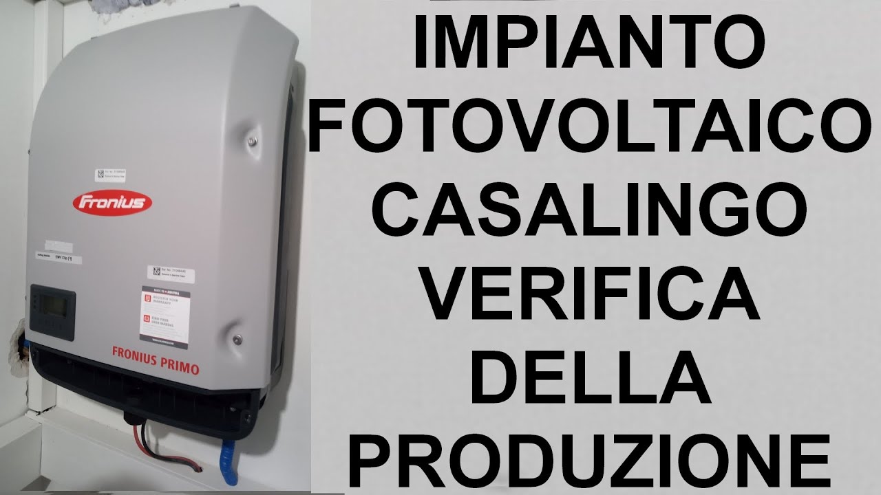 impianto fotovoltaico casalingo appena accesso controllare la produzione dall'inverter