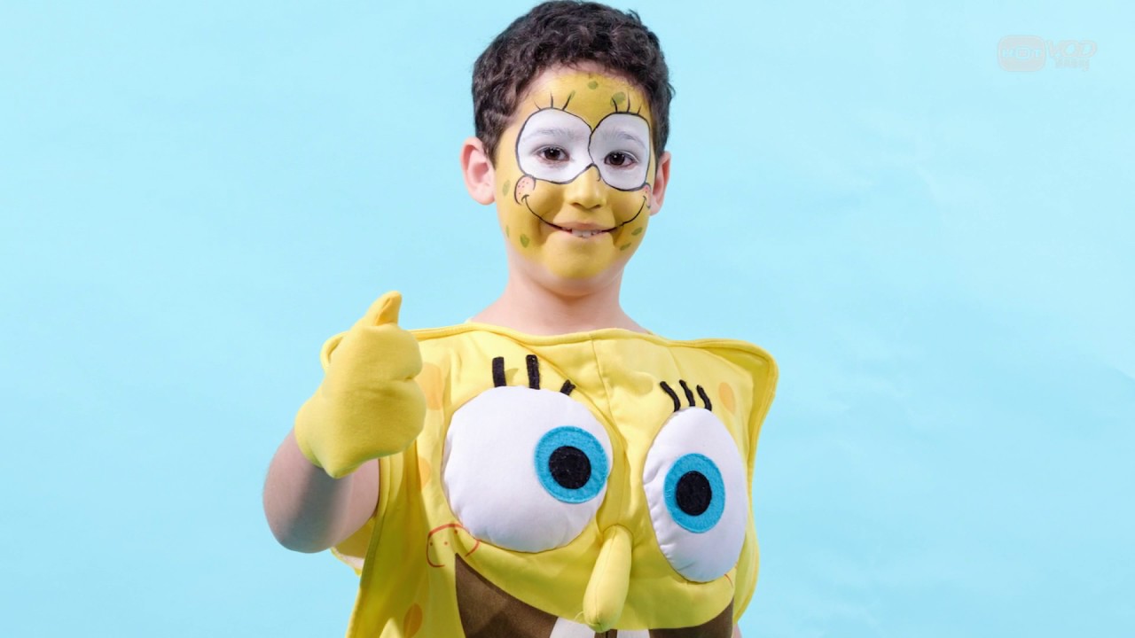 איפורים לפורים - איך להתחפש לבובספוג