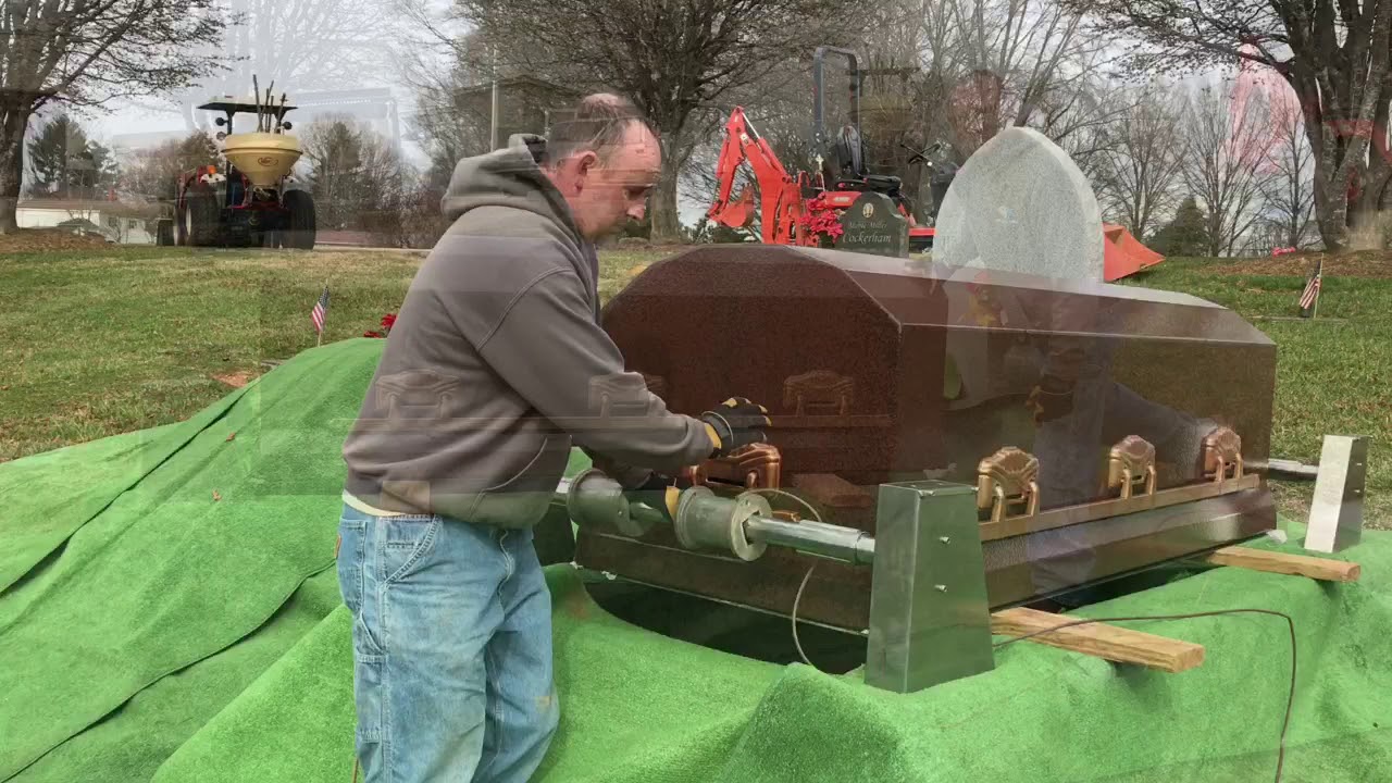 Vault setup on a hillside