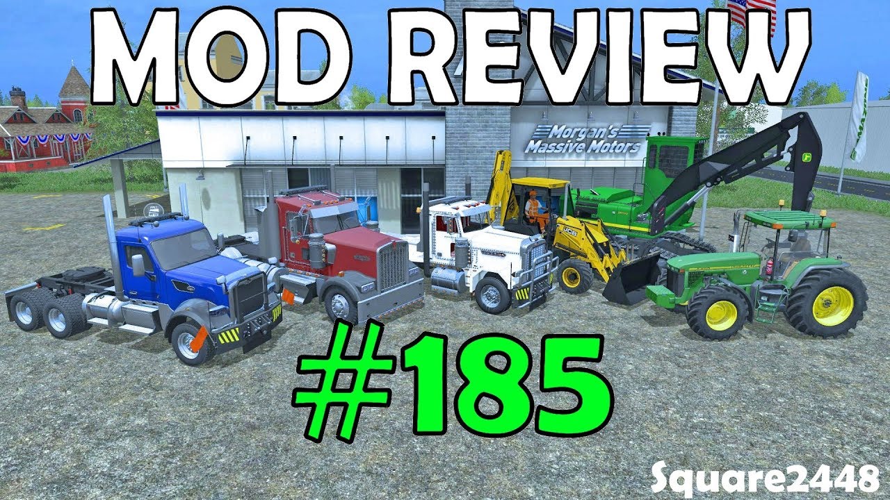 Обзор мода №185 для Farming Simulator 17: Kenworth, Peterbilt, экскаватор-погрузчик, трактор и многое другое