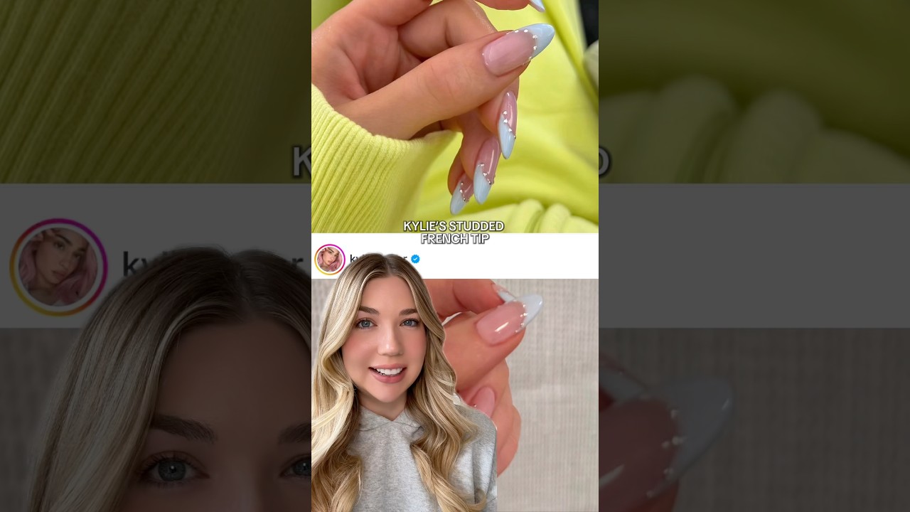 getting Kylie Jenner&rsquo;s studded french tip nails 🩵