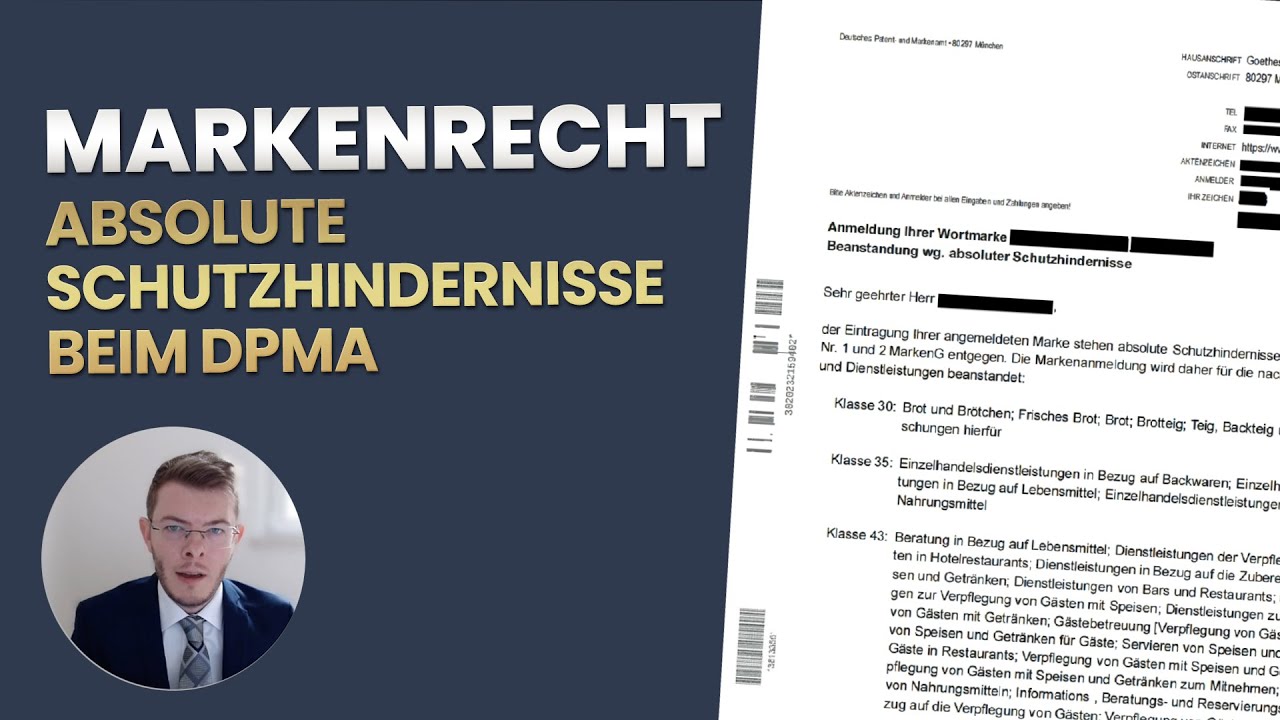 Markenrecht: Absolute Schutzhindernisse beim DPMA