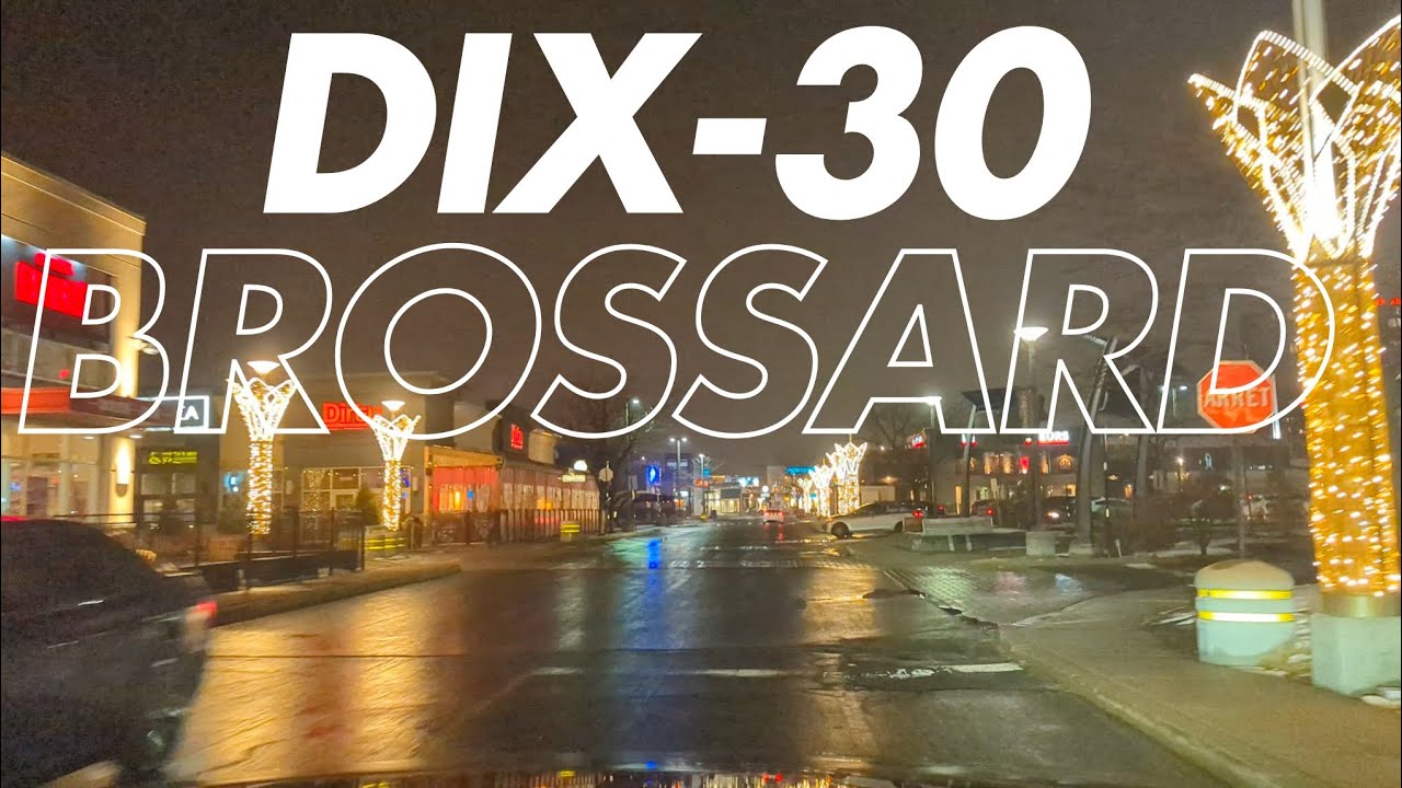 Cruising through Quartier DIX30 in Brossard 🇨🇦 at night 