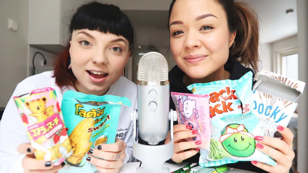 ASMR  SUOMI 🍭 Syödään aasialaisia herkkuja 🍭 ft. mariieveronica