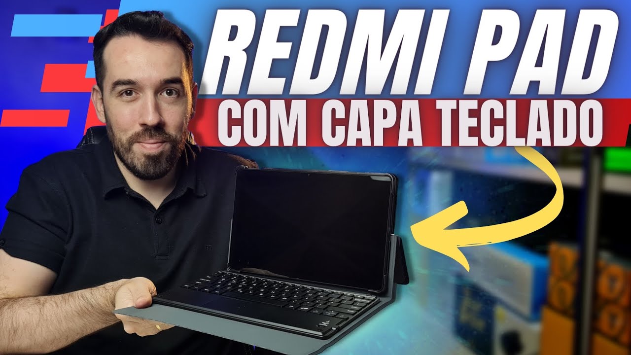 TABLET XIAOMI REDMI PAD COM CAPA TECLADO - Transformei meu TABLET em NOTEBOOK