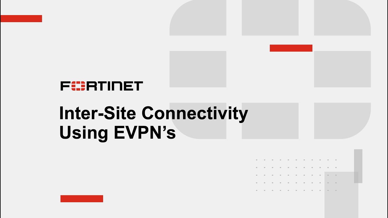 Intersite connectivity using EVPN's