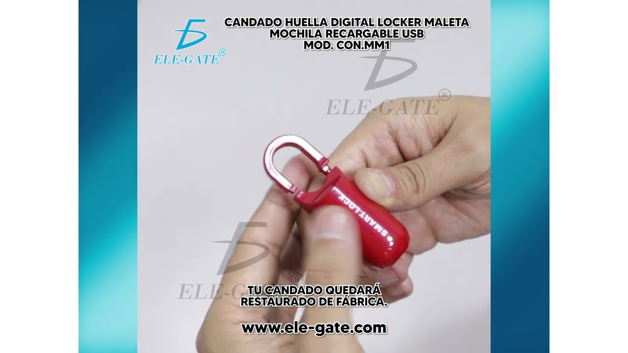 Candado Huella Digital Locker Maleta Mochila Recargable Usb