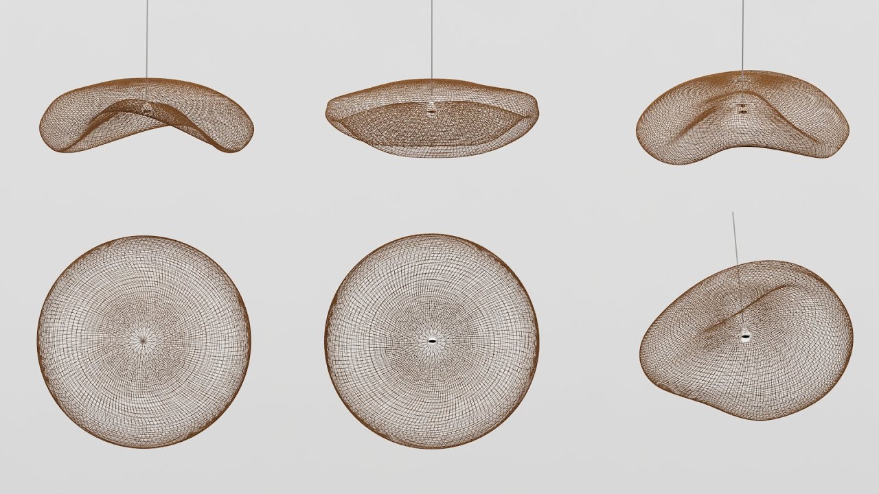 Modeling 3D Bamboo Pendant Light