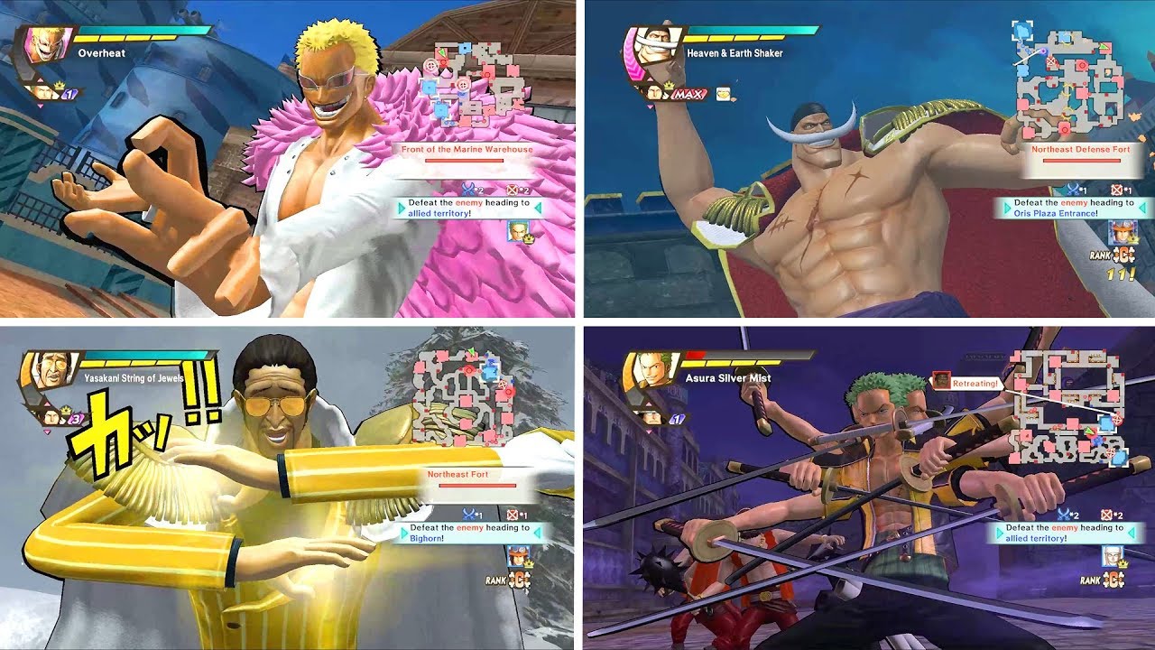 One Piece Pirate Warriors 3 - All Characters Special Attacks (1080p 60fps)