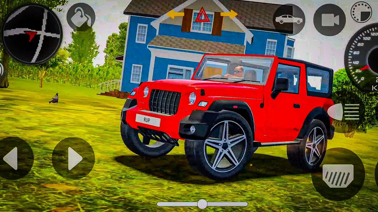 Modified Mahindra Thar😈Games:Indian Red Thar (Gadi Wala Games) Car Game Android Game #2025 #prt28