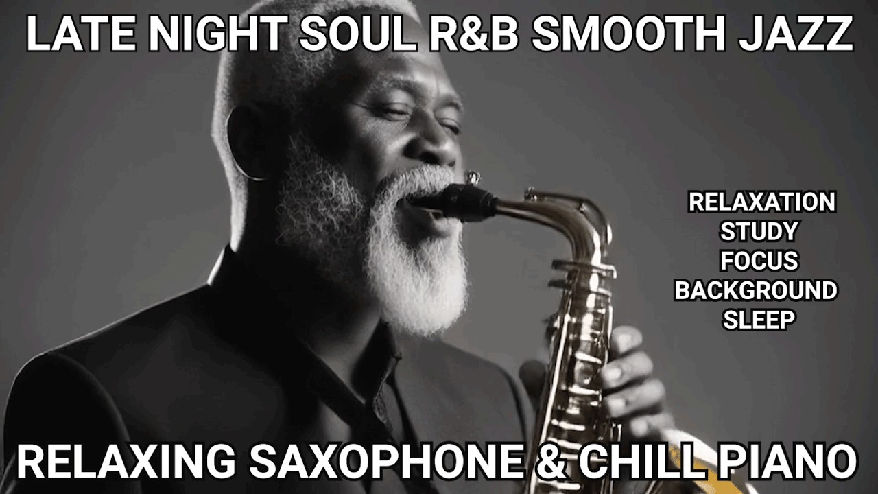 24/7  Late Night Relaxing Saxophone & Chill Piano Soul R&B Smooth Jazz
