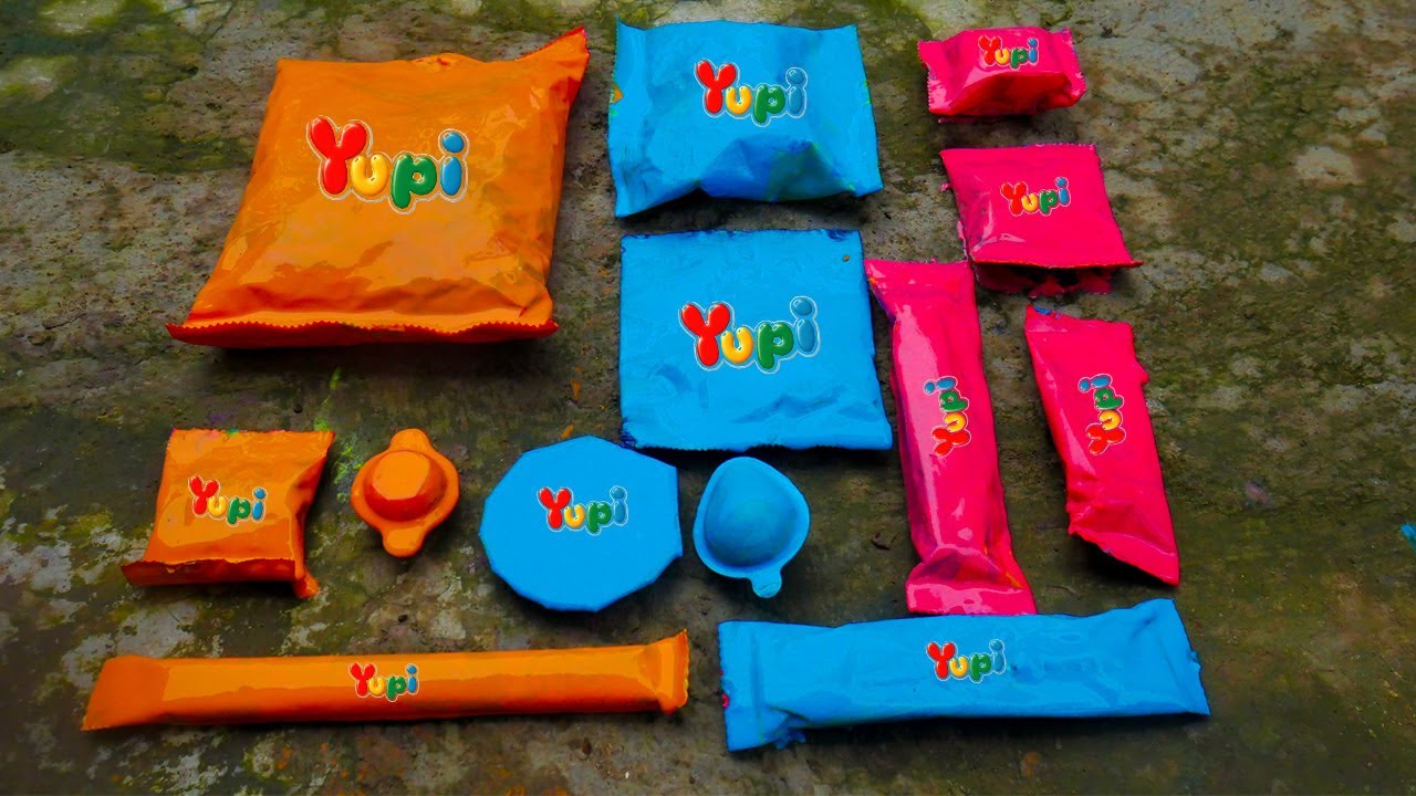 MEMBERSIHKAN PERMEN YUPI PENUH KOTORAN LUMPUR ! Yupi Little Stars,Yupi Neon Stix, Yupi Dino Land 003