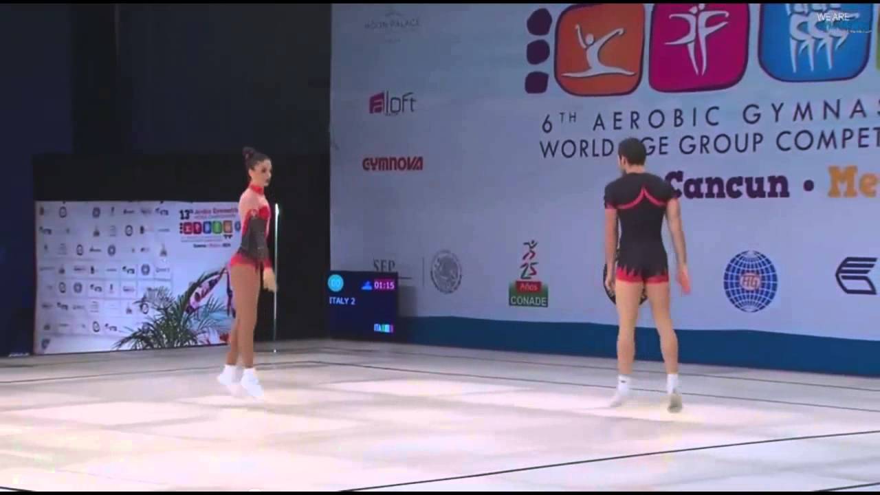 WCH Aeróbic Cancún 2014 - (FINAL) MP- CAFORIO Antonio,PASTORI Sofia - ITA (20,450)