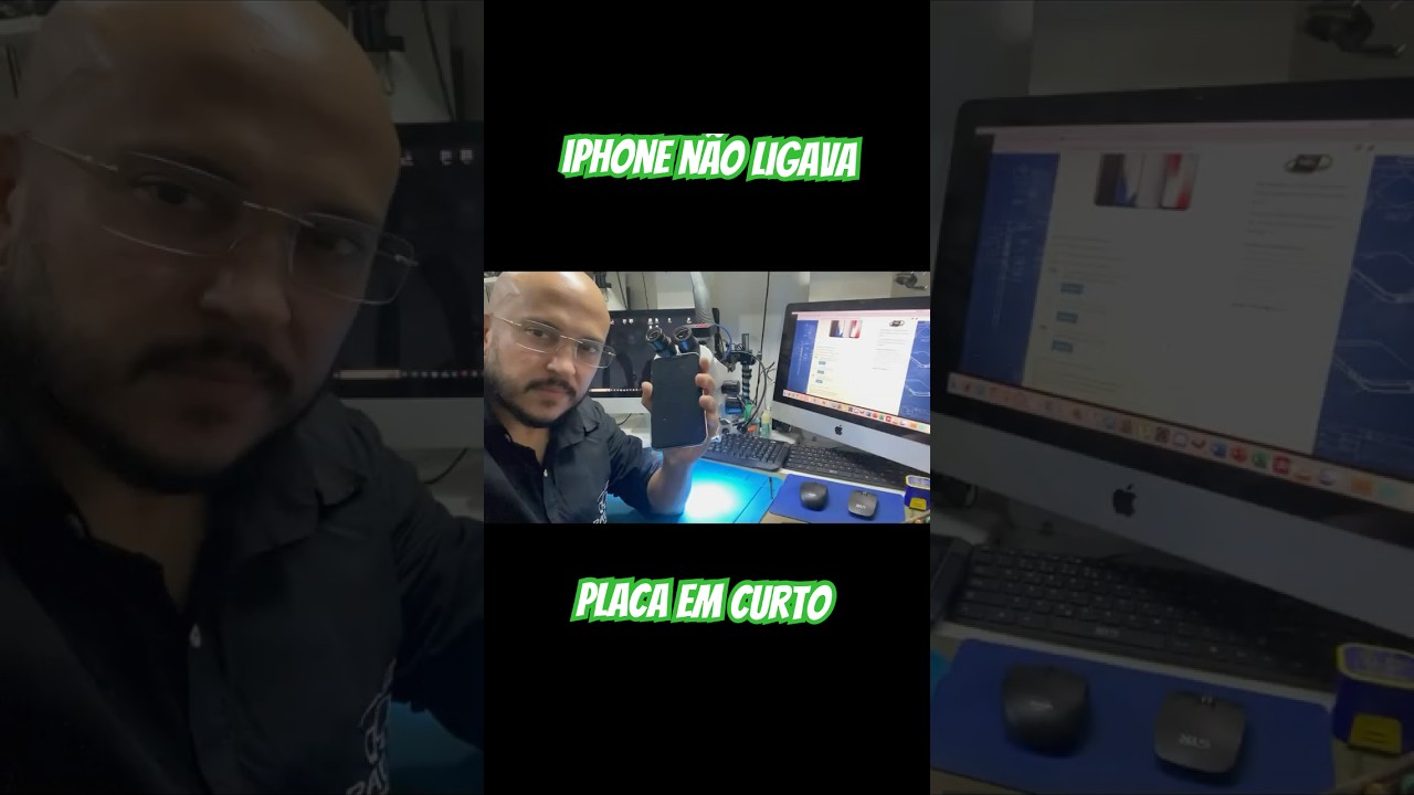 iPhone em curto, placa reparada. 